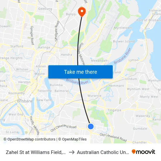 Zahel St at Williams Field, Stop 40 to Australian Catholic University map