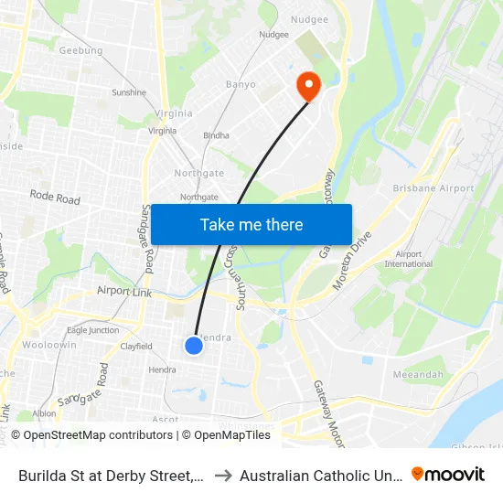 Burilda St at Derby Street, Stop 45 to Australian Catholic University map