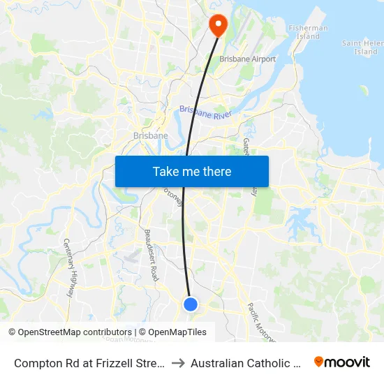 Compton Rd at Frizzell Street, Stop 85 to Australian Catholic University map