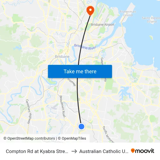 Compton Rd at Kyabra Street, Stop 86 to Australian Catholic University map