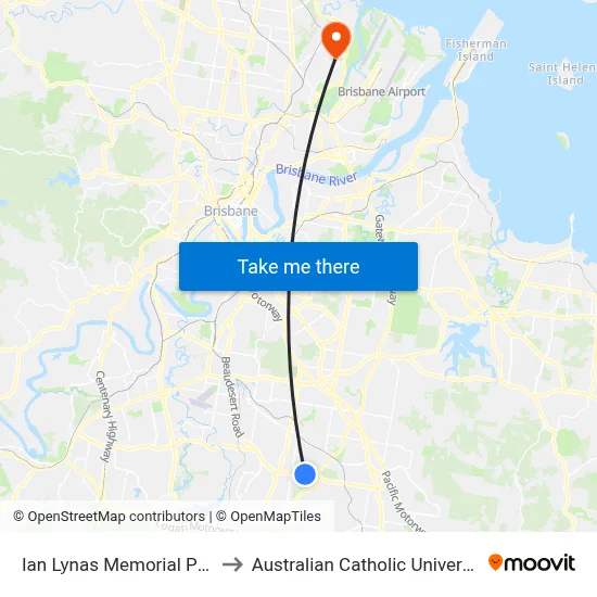 Ian Lynas Memorial Park to Australian Catholic University map