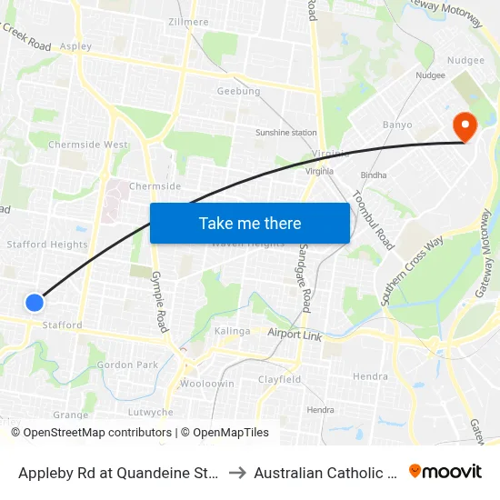 Appleby Rd at Quandeine Street, Stop 34 to Australian Catholic University map