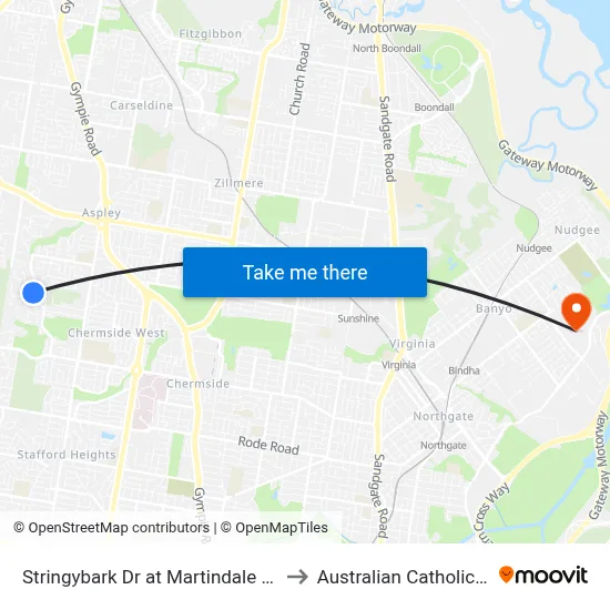 Stringybark Dr at Martindale Street, Stop 47 to Australian Catholic University map