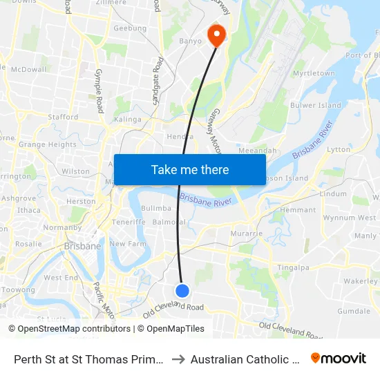 Perth St at St Thomas Primary, Stop 31 to Australian Catholic University map