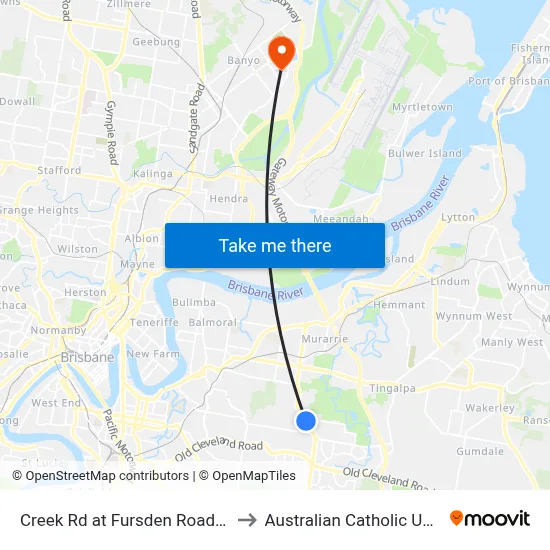 Creek Rd at Fursden Road, Stop 47 to Australian Catholic University map