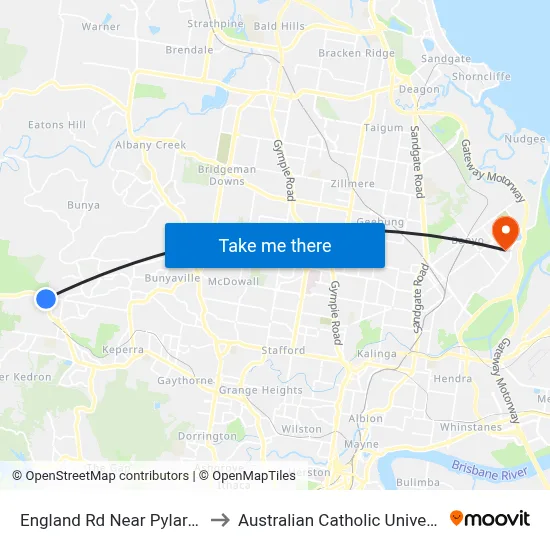 England Rd Near Pylara Cr to Australian Catholic University map
