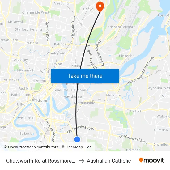 Chatsworth Rd at Rossmore Ave, Stop 32 to Australian Catholic University map