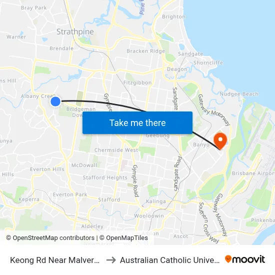Keong Rd Near Malvern Rd to Australian Catholic University map