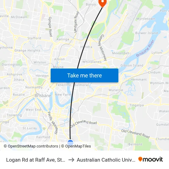 Logan Rd at Raff Ave, Stop 25 to Australian Catholic University map