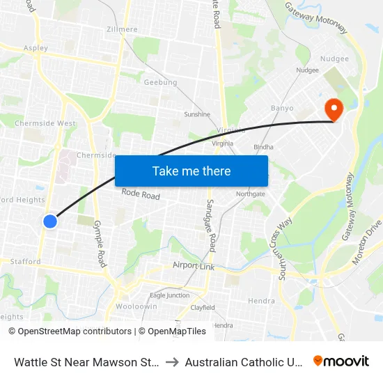 Wattle St Near Mawson St, Stop 35 to Australian Catholic University map
