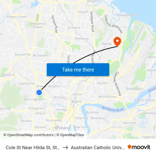 Cole St Near Hilda St, Stop 27 to Australian Catholic University map