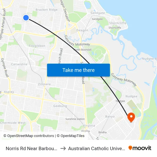 Norris Rd Near Barbour Rd to Australian Catholic University map
