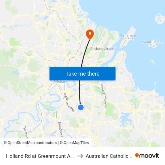Holland Rd at Greenmount Avenue, Stop 45 to Australian Catholic University map