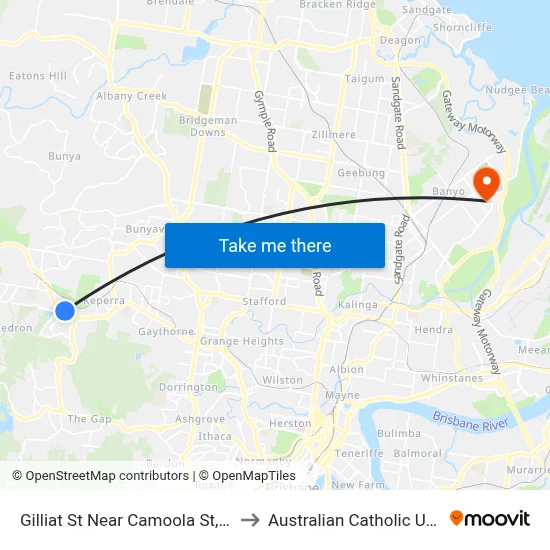 Gilliat St Near Camoola St, Stop 36b to Australian Catholic University map