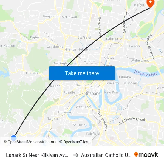Lanark St Near Kilkivan Ave, Stop 39a to Australian Catholic University map