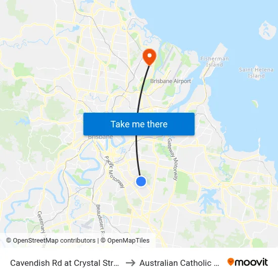 Cavendish Rd at Crystal Street, Stop 50 to Australian Catholic University map