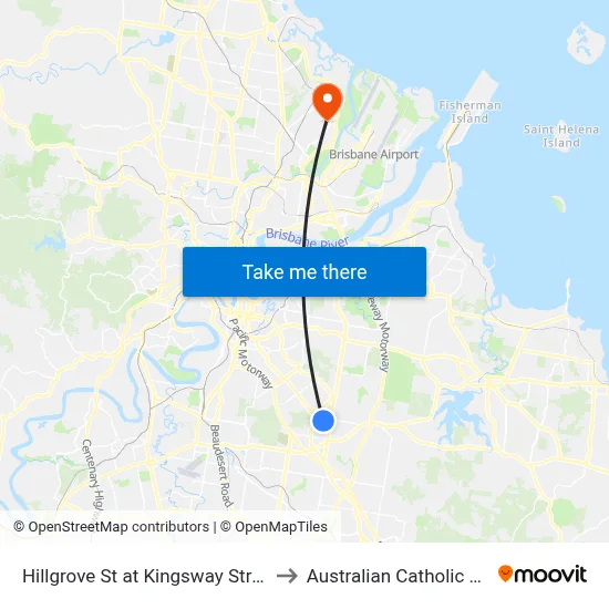 Hillgrove St at Kingsway Street, Stop 41 to Australian Catholic University map