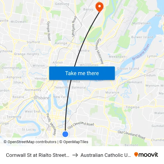 Cornwall St at Rialto Street, Stop 19a to Australian Catholic University map