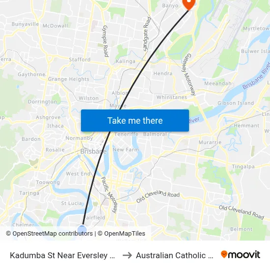 Kadumba St Near Eversley Tce, Stop 23 to Australian Catholic University map