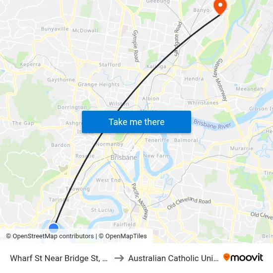 Wharf St Near Bridge St, Stop 52 to Australian Catholic University map