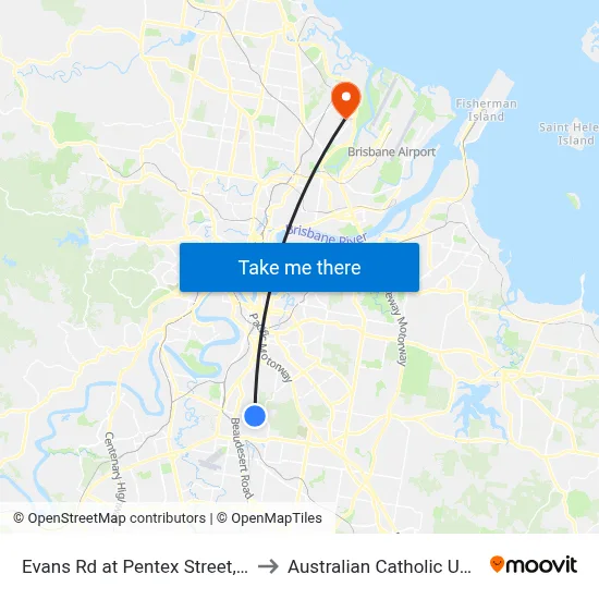 Evans Rd at Pentex Street, Stop 43 to Australian Catholic University map