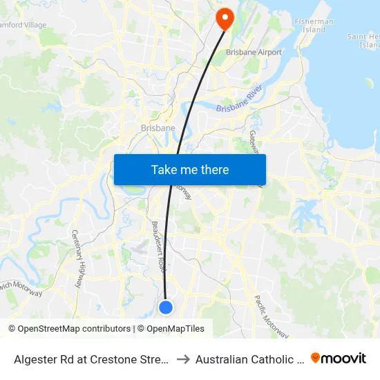 Algester Rd at Crestone Street Stop 90/89 to Australian Catholic University map