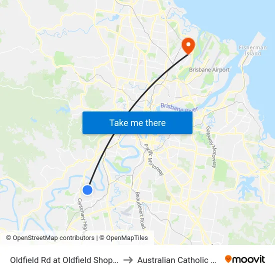 Oldfield Rd at Oldfield Shops, Stop 57a to Australian Catholic University map