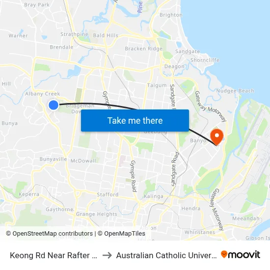 Keong Rd Near Rafter Ave to Australian Catholic University map