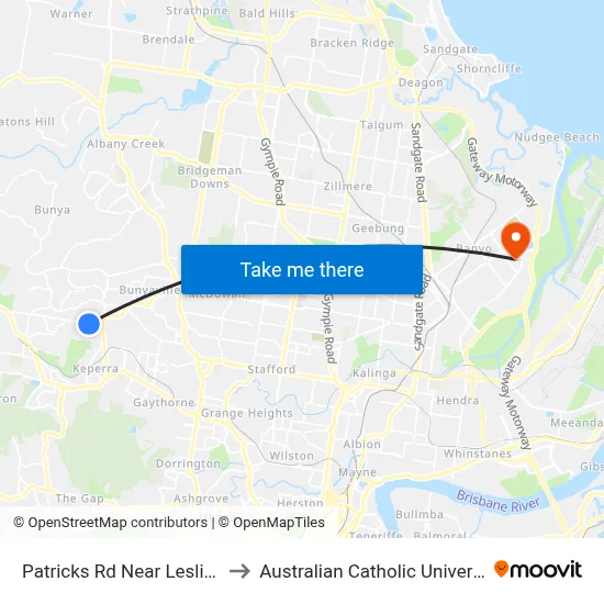 Patricks Rd Near Leslie St to Australian Catholic University map