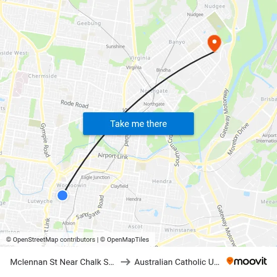 Mclennan St Near Chalk St, Stop 19 to Australian Catholic University map