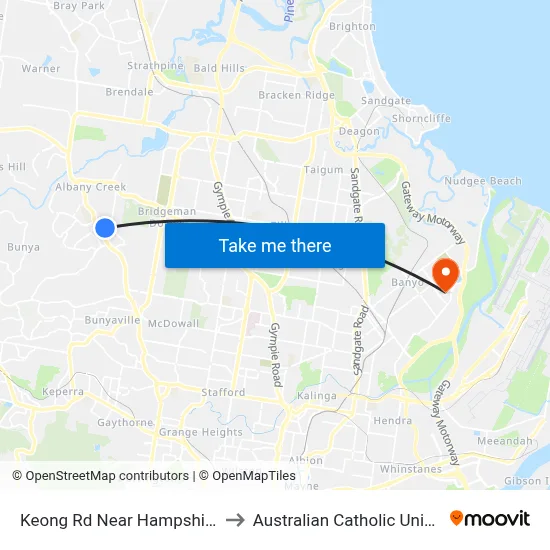 Keong Rd Near Hampshire Tce to Australian Catholic University map