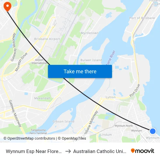 Wynnum Esp Near Florence St to Australian Catholic University map