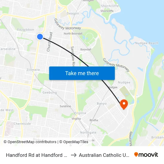 Handford Rd at Handford - Roghan to Australian Catholic University map