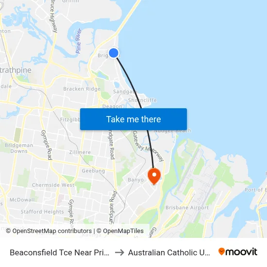 Beaconsfield Tce Near Princess St to Australian Catholic University map