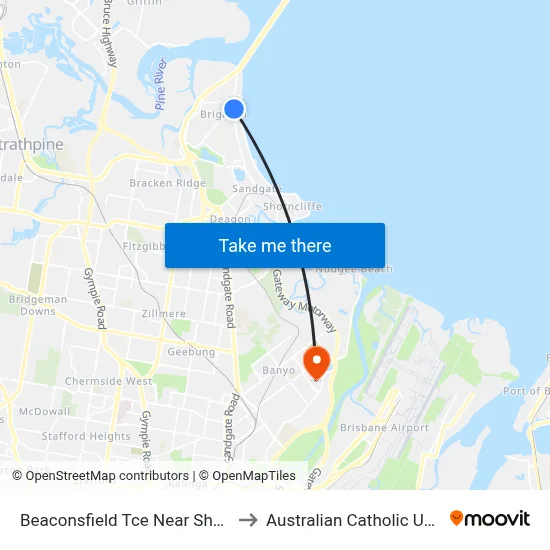 Beaconsfield Tce Near Shepherd St to Australian Catholic University map