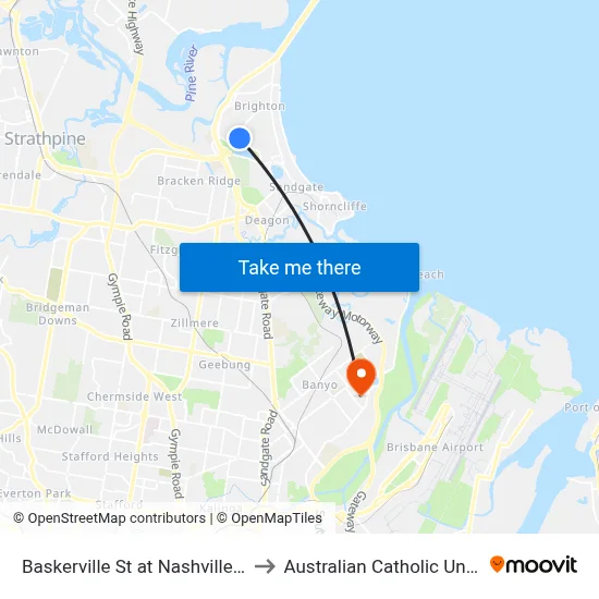 Baskerville St at Nashville School to Australian Catholic University map