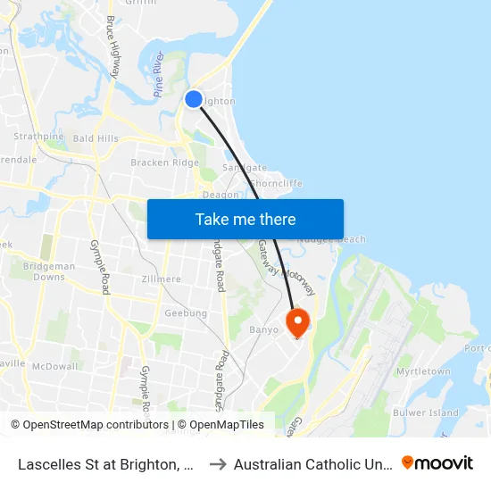 Lascelles St at Brighton, Stop 56a to Australian Catholic University map
