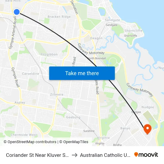 Coriander St Near Kluver St, Stop 60 to Australian Catholic University map