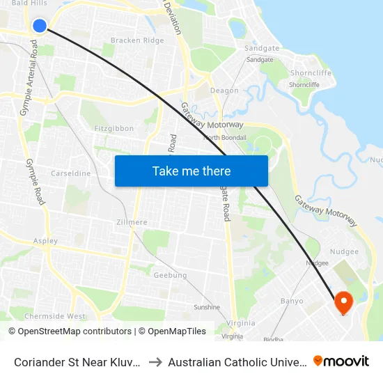 Coriander St Near Kluver St to Australian Catholic University map