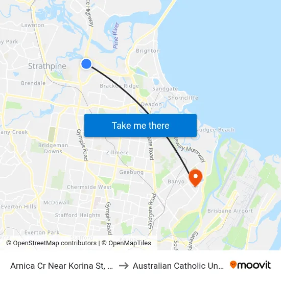 Arnica Cr Near Korina St, Stop 57 to Australian Catholic University map