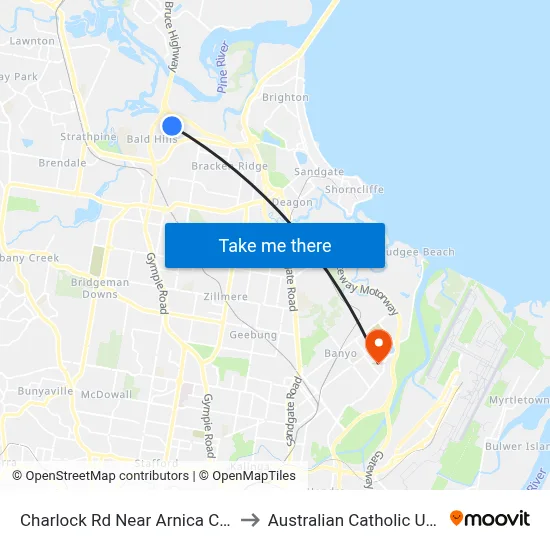 Charlock Rd Near Arnica Cr, Stop 55 to Australian Catholic University map
