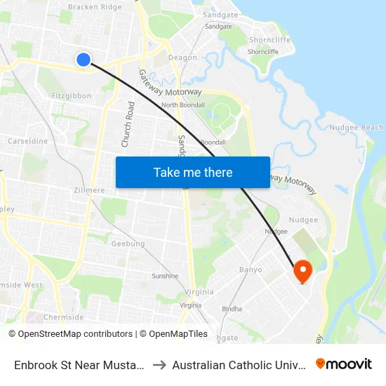Enbrook St Near Mustang St to Australian Catholic University map