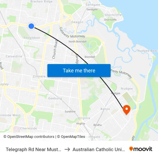 Telegraph Rd Near Mustang St to Australian Catholic University map