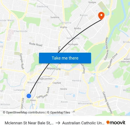 Mclennan St Near Bale St, Stop 16 to Australian Catholic University map
