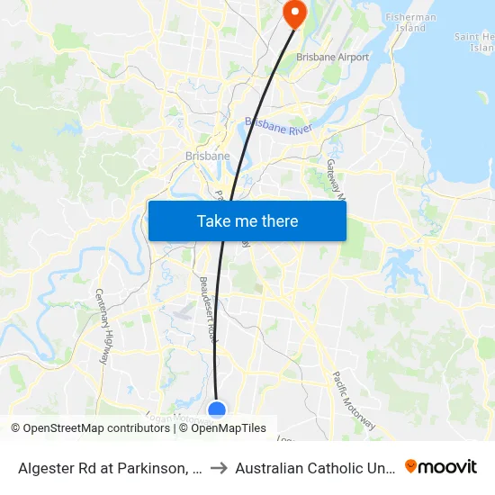 Algester Rd at Parkinson, Stop 90 to Australian Catholic University map
