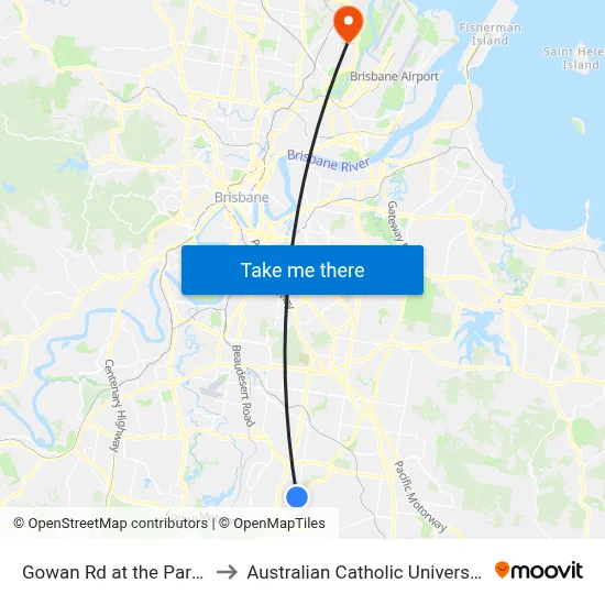 Gowan Rd at the Parks to Australian Catholic University map