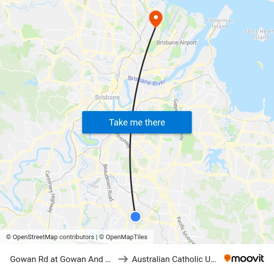 Gowan Rd at Gowan And Compton to Australian Catholic University map