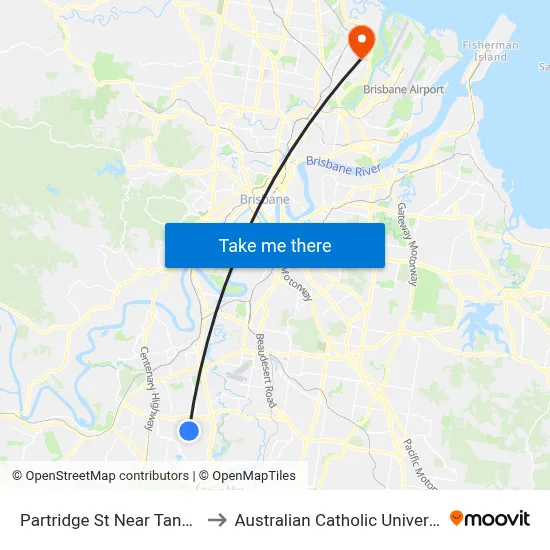 Partridge St Near Tang St to Australian Catholic University map