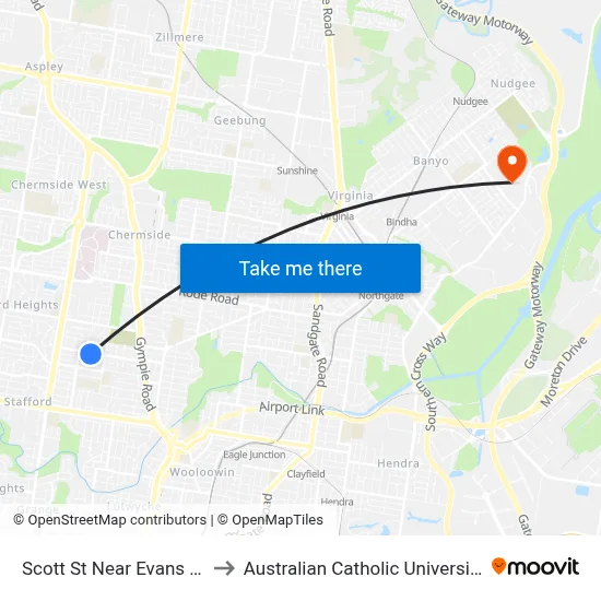 Scott St Near Evans St to Australian Catholic University map