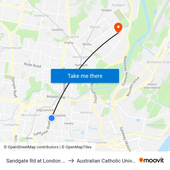 Sandgate Rd at London Road to Australian Catholic University map